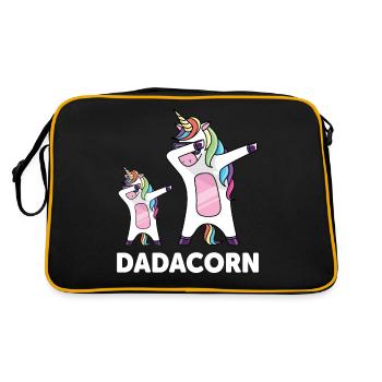Unicorn Daddy Fairytale Gift - Retro Bag - black/gold - Back