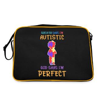 Autisme Enfants Conscients Asperger Enfant Autiste - Sac Retro - noir/or - Dos