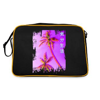 Vaporwave / 80s & 90s Vintage Vaporwave japonais - Sac Retro - noir/or - Dos