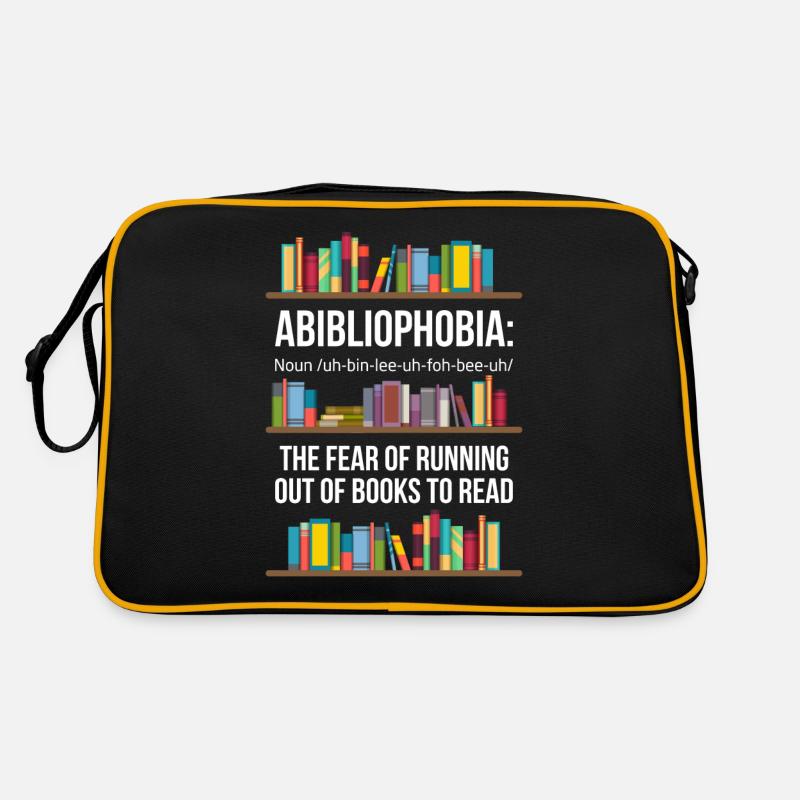 Reading reader books book gift - Retro Bag - black/gold