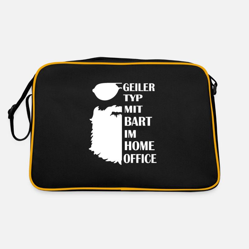 Homeoffice t-shirt Geschenk Bartträger Retro Tasche