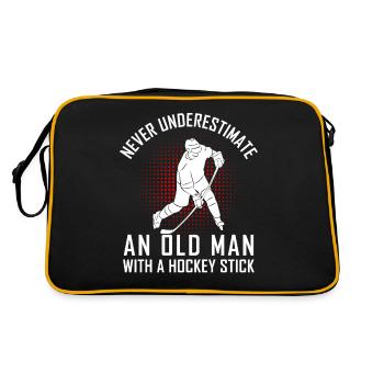 Hockey de hockey bâton de hockey de hockey bâton de hockey de hockey sur glace cadeau - Sac Retro - noir/or - Dos