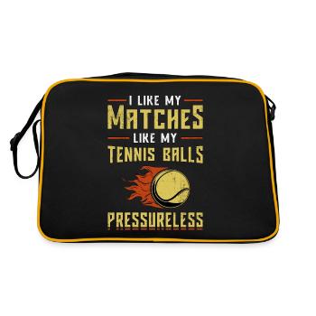 Tenni player tennis racket game sports gift - Retro Bag - black/gold - Back