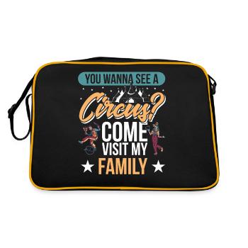 Circus Event clown cirque cadeau - Sac Retro - noir/or - Dos