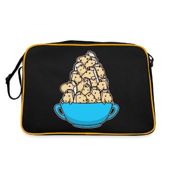 Fjord Horse Cute Fjord Horses Horse Lovers - Retro Bag - black/gold - Back