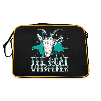 Landwirt Bäuerin - Retro Tasche - Schwarz/Gold - Hinten