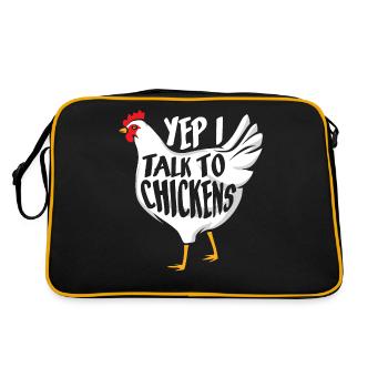Landwirt Bäuerin - Retro Tasche - Schwarz/Gold - Hinten