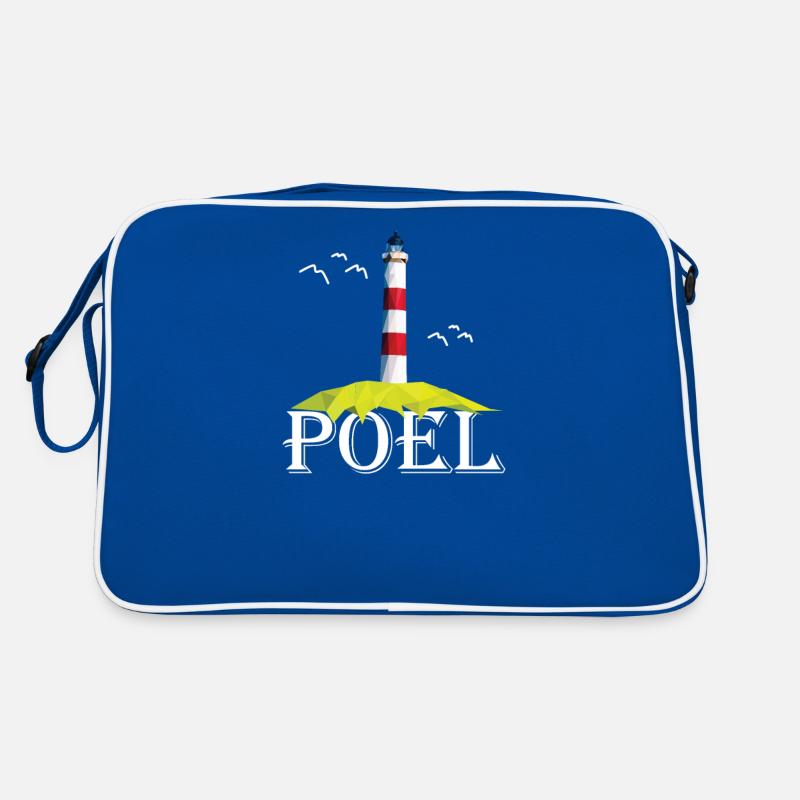 Insel Poel - Leuchtturm Möwe - Souvenir Geschenk Retro Tasche