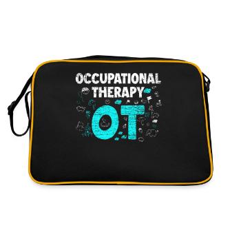 Ergotherapeut Ergotherapie - Retro Tasche - Schwarz/Gold - Hinten