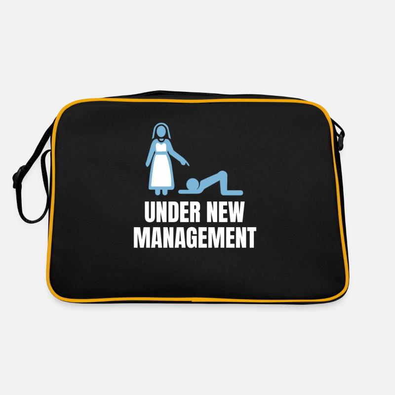 Junggesellenabschied Junggeselle Geschenk - Retro Tasche - Schwarz/Gold