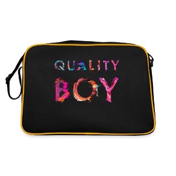 Funny Chroma Artwork Quality Boy - Sac Retro - noir/or - Dos
