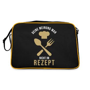 Cuisinier cadeau rengaine drôle - Sac Retro - noir/or - Dos