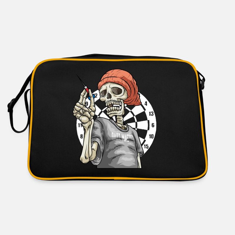 Jeu de fléchettes - Fléchettes costume d’équipe - Sac Retro - noir/or