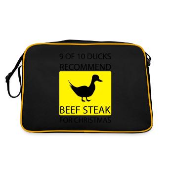 Duck Duck Squeaky Duck Quak - Retro Bag - black/gold - Back