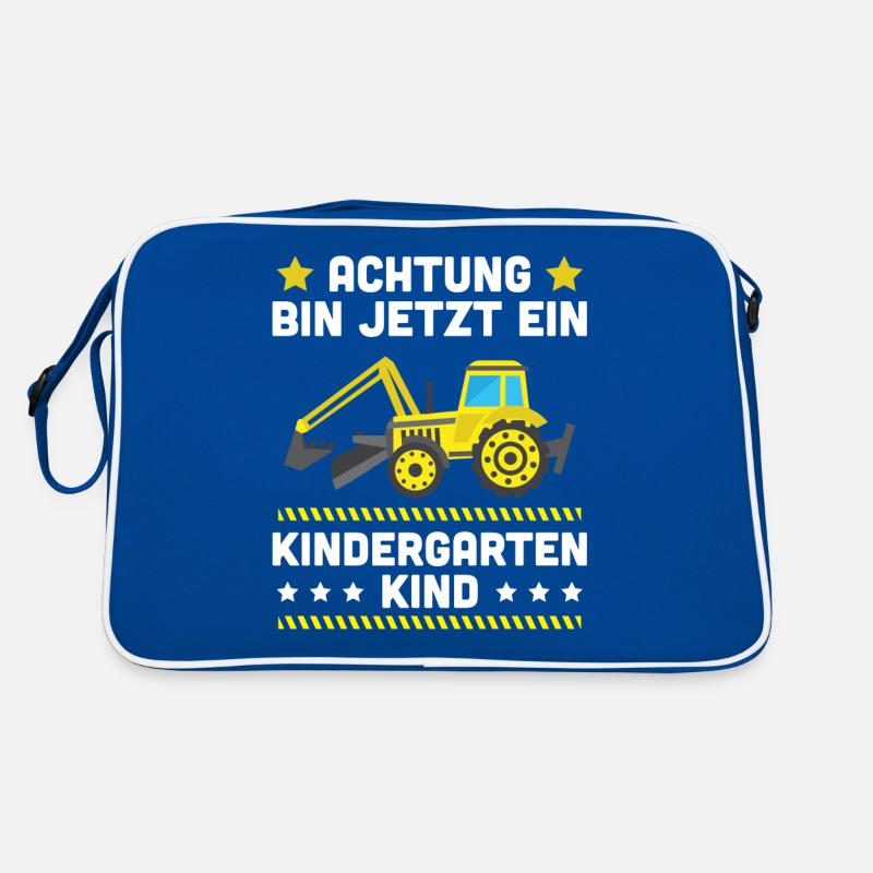 Ich Bin Jetzt Ein Kindergartenkind Bagger Retro Tasche
