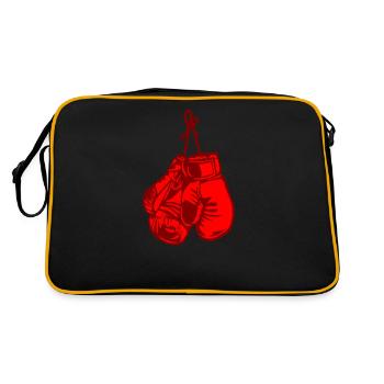 Boxe Boxer Gants De Boxe Cadeau - Sac Retro - noir/or - Dos