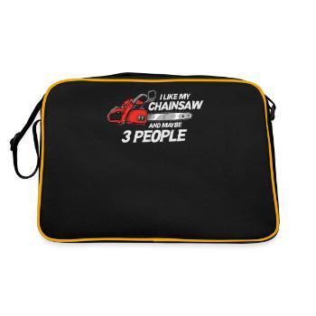 Baumkletterer I Arborist Baum Geschenk für - Retro Tasche - Schwarz/Gold - Hinten