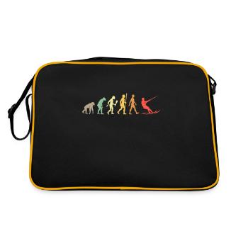 Vintage Wasserski Evolution Wassersport Geschenk - Retro Tasche - Schwarz/Gold - Hinten