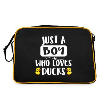 just a boy who loves ducks - Sac Retro - noir/or - Dos