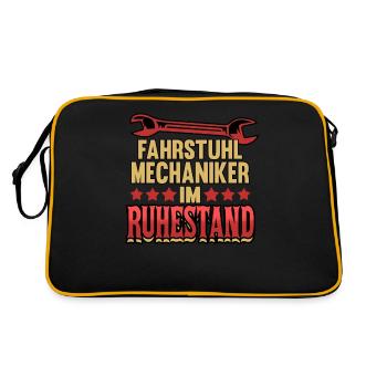 Elevator fitter mechatronics elevator pension gift - Retro Bag - black/gold - Back