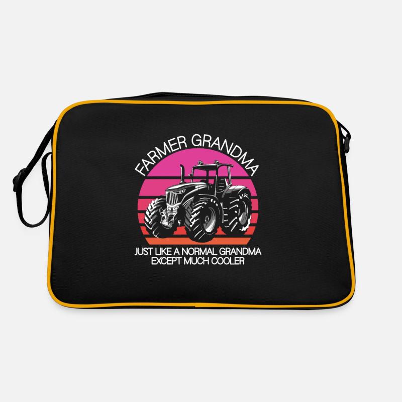 Farmer Grandma - Retro Tasche - Schwarz/Gold