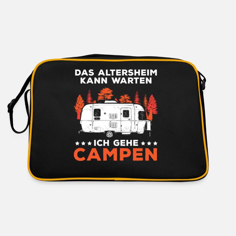Camping Opa Wohnwagen Womo Geschenk Retro Tasche