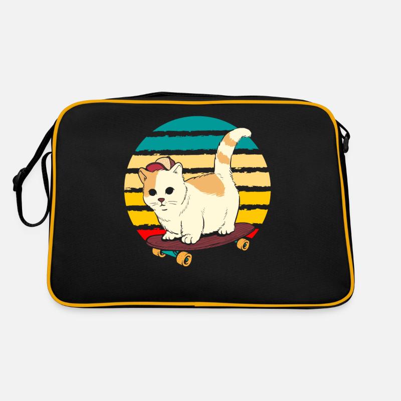 Mignon Skateboard Chat Vintage Patinage Kitty Sac Retro