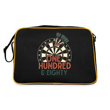 Vintage Darts Dartscheibe 180 One Hundred Eighty - Retro Bag - black/gold - Back