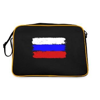 Drapeau de la Russie - Sac Retro - noir/or - Dos