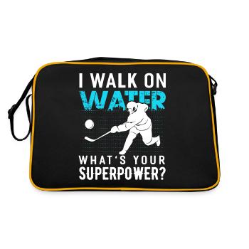 Hockey de hockey bâton de hockey de hockey bâton de hockey de hockey sur glace cadeau - Sac Retro - noir/or - Dos