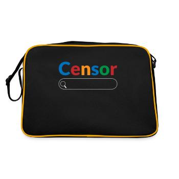 Search Engine Censorship Big Tech Censor - Retro Bag - black/gold - Back