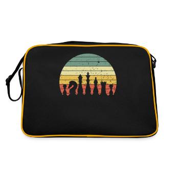 Chess Pieces Chess Games Chess Game Gift - Retro Bag - black/gold - Back