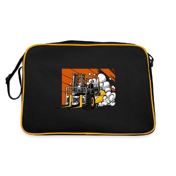 Chariots élévateurs Course Cadeau Élévateur élévateur cool - Sac Retro - noir/or - Dos