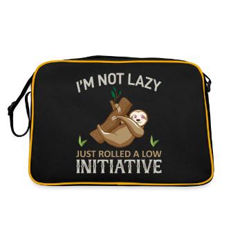 Sloth Sloth funny saying - Retro Bag - black/gold - Back