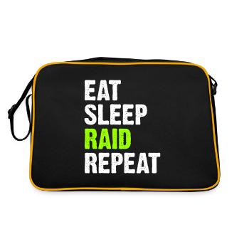 Eat Sleep Raid Repeat - Sac Retro - noir/or - Dos