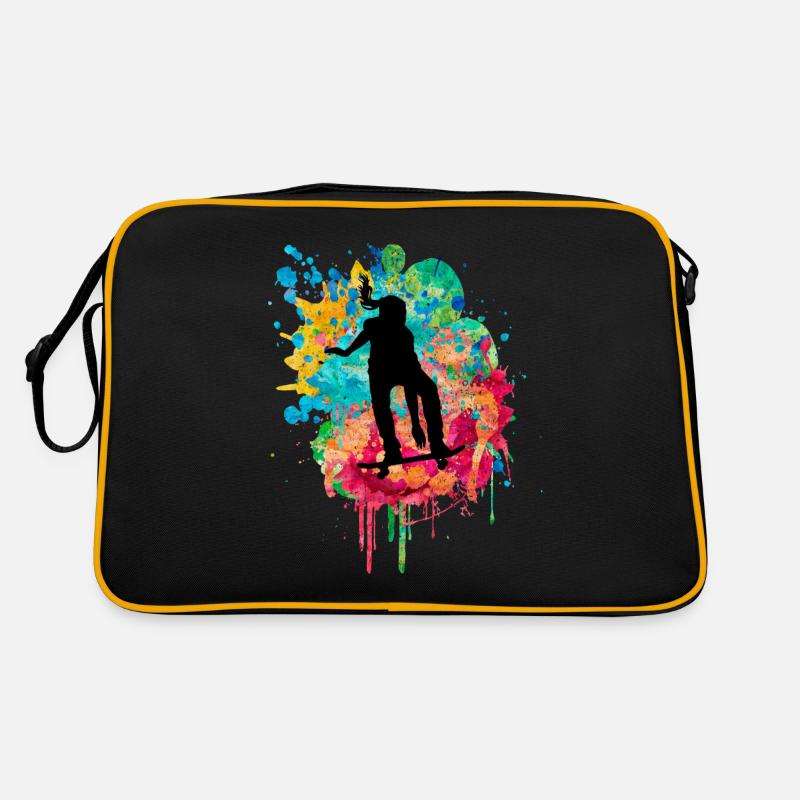 Skater while skateboarding PopArt Retro Bag