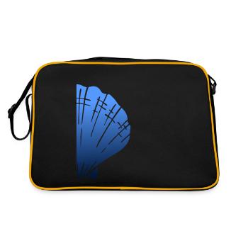 Half Pilgrim's Shell Scalltrail Blue - Retro Bag - black/gold - Back