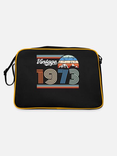 Vintage 1973 73 Anniversaire Rétro Millésime cadeau - Sac Retro - noir/or - Dos