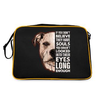 American Bulldog Apparel They Have Souls Funny Gif - Retro Bag - black/gold - Back