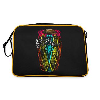 Conga Tumbadora baril tambour Tap Rumba Genre - Sac Retro - noir/or - Dos