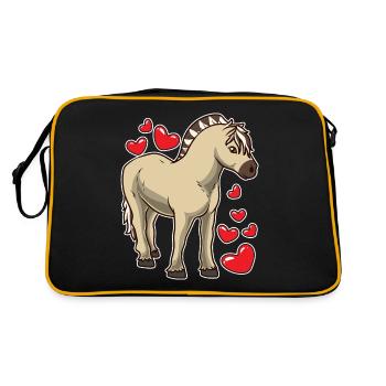 Fjord Horse Gift - Retro Bag - black/gold - Back