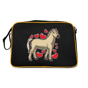 Fjord Horse Gift - Retro Bag - black/gold - Back
