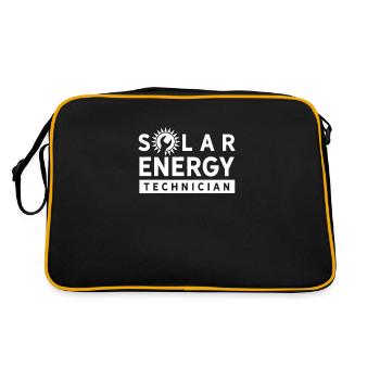 Solar Energy Technician Solar Solar Power Renewable - Retro Bag - black/gold - Back