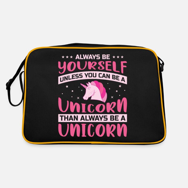 Einhorn Einhörner Magisches Einhorn Retro Tasche