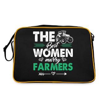 Landwirt Bäuerin - Retro Tasche - Schwarz/Gold - Hinten