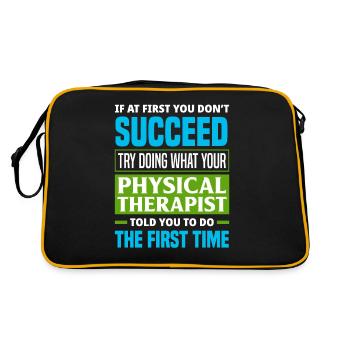 Physiotherapist Work Patient - Retro Bag - black/gold - Back