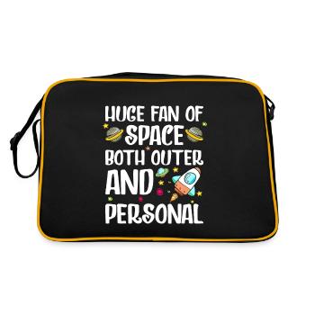 Huge Fan of Space Both Outer and Personal - Retro Bag - black/gold - Back