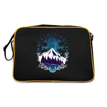 Viking Rune Celts Celtic Oegishjalmr Gift - Retro Bag - black/gold - Back