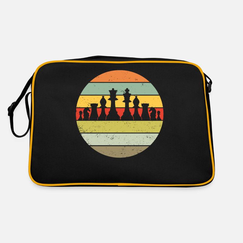 Jeu d’échecs Joueurs d’échecs rétro cadeau - Sac Retro - noir/or