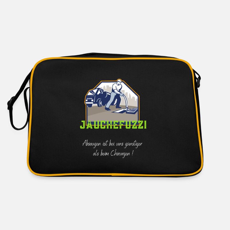 Jauchefuzzi - Retro Tasche - Schwarz/Gold